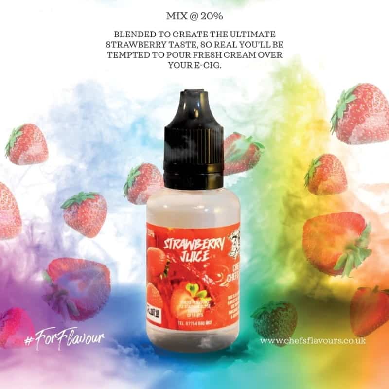 Strawberry Juice Chefs Flavours Concentrate 30ml